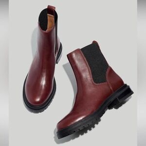 New! Madewell Women's The Bradley Chelsea Lugsole Boot Size 10.5 Stable Brown